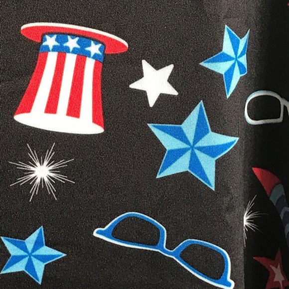 Midi Swing Dress 4th of July Patriotic Red White and Blue Fireworks Size Medium - Picture 6 of 16